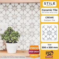 [REAL TILE]10PCS CREWE PATTERN TILES/MOZEK/CERAMIC TILES/MOZEK DAPUR/WALL TILE/MOZEK CERAMIC/JUBIN C