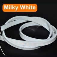 8/10/12mm Transparent/Milky White/Black LED Silicone Tube Waterproof Flexible Protection Cover Fit W