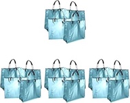 Abaodam 16 Pcs tote bag portable storage bag reusable gift tote glossy handbags goodies bag tote christmas gift bags non-woven gifts bags tote for women luster High capacity pvc Shopping