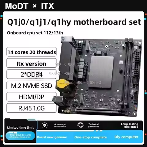 DIY Desktop i9 13900 CPU Kit Motherboard DDR4 ITX Gaming Office