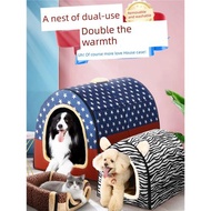 狗窩冬季保暖大型犬房子型寵物窩可拆洗戶外冬天防水室外狗屋貓窩