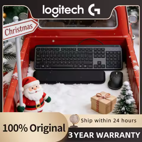 NEW Logitech MX Keys S Combo - Performance Wireless Keyboard and Mouse with Palm Rest, Customizable 