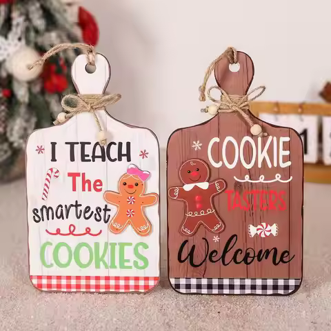 Christmas Gingerbread Man Wooden Ornaments Christmas Tree Gingerbread Decor Christmas Gingerbread Ha
