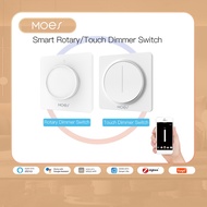 MOES New ZigBee Smart Rotary/Touch Light Dimmer Switch Smart Life/Tuya APP Remote Control Works with Alexa Google Voice