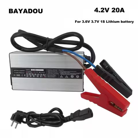 4.2V 20A Li ion Fast Charger 1S 3.6V 3.7V 100AH Lithium Lipo Energy Storage Solar System Battery Cel