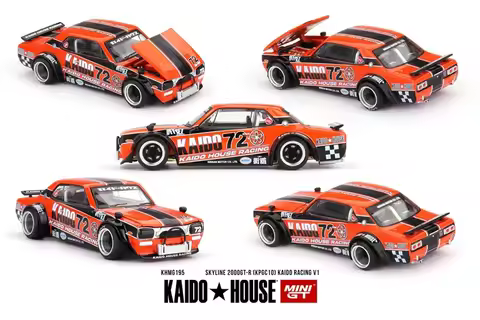 Kaido House / MINI GT Skyline 2000GTR KPGC10 Racing V1 Die-Cast Car Model Collection Miniature