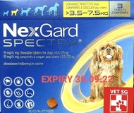 NEXGARD SPECTRA SMALL EXPIRY 31.05. 2023, 3 tablets