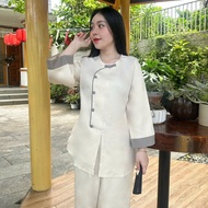 ROUND NECKLACE WITH KOREAN SILK SLEEVES Traditional costumes, Buddhist women's clothing, female mode