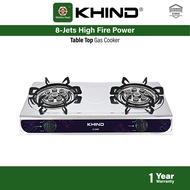 Khind 8-Jets High Fire Power Gas Cooker GC8008