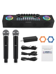 SY6 Sound Card Audio Outdoor Square Karaoke Bluetooth-compatible Speaker With Microphone Wireless Li