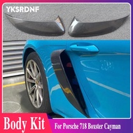 718 Carbon Fiber FRP Side Vents Air Intake Trim Bumper Spoiler Car Accessories Body Kit For Porsche 