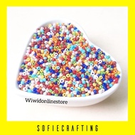 SOFIECRAFTING (50 grams) MIXED COLOR SAND BEADS 11oz 2 mm/ BEADWORKS CRAFT MATERIAL