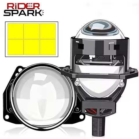 3.0 Inch Bi Led Projector Lens Halo Lights H4 H7 9005 9006 HB3 HB4 Car Headlights Hella 3R 40000LM 1