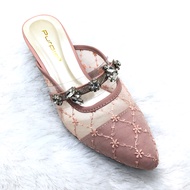 Sandal Pesta Heels 3 cm Purple Shoes