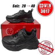kasut sekolah hitam EDWIN #,3017 black School Shoes primary School Shoes ready stock fast delivery,2