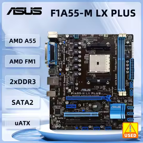 Asus F1A55-M LX PLUS Motherboard Socket FM1 AMD A55 support AMD A8-3850 A6-3500 A8-3820 Athlon IIX4 