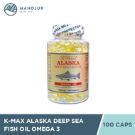 K-max Alaska Deep Sea Fish Liver Oil Omega 3 Tutup Putih Isi 100 - Suplemen Minyak Ikan Omega 3 untuk Memelihara Kesehatan Tubuh