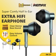 REMAX 3.5 mm Earphone Remax Original Earphone Wired Earphone  In Ear With Mic Hifi Earphone MDRM201