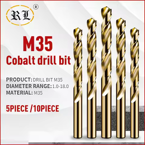 RuiLITeng Cobalt-Containing M35 Metal Drill Bit Set Fully Ground Stainless Steel Brocas 3.2 4.2 Amaz
