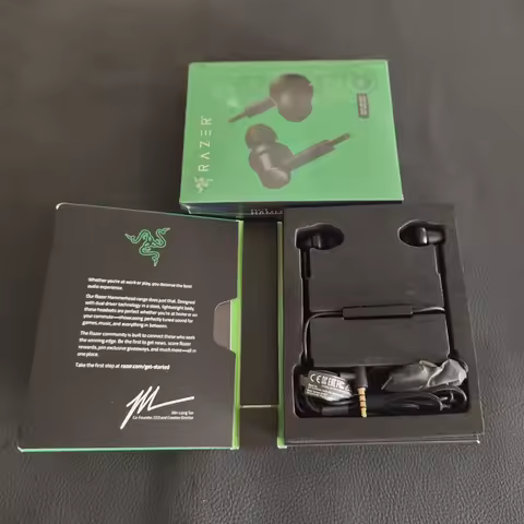 Razer HAMMERHEAD DUO Dual-core In-ear Gaming Earphones 3.5mm Wired Earbuds with Microphone Headphone