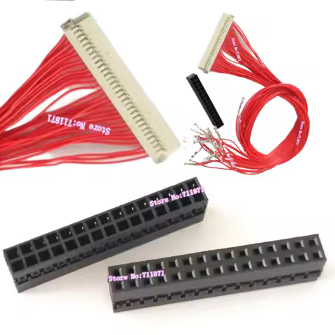 DIY 30Pin DF19 Custom Screen cable Line 30P 30 Pin DF19-30S-1C to 2.0 Pitch LVDS 1ch 2ch 6bit 8bit L