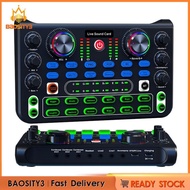 [Baosity3] Professional Audio Mixer, Voice Changer, Sound Board Stereo Mixer Sound Card for DJ Studio Podcasting Gaming Broadcast