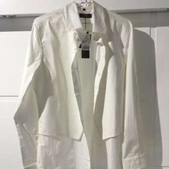 Gaudi 背心式 長袖襯衫 白色 L號 買錯size 吊牌未拆 全新 假兩件