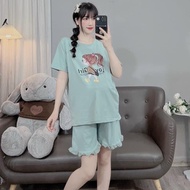 Bộ bầu - bộ sau sinh Mặc Nhà - 2 Chức Năng ( love girl ) - chất liệu Thun Cotton Mềm mát