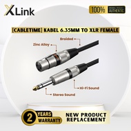 CABLETIME XLR Female to Aux 6.5mm Male Microphone Audio Jack Aux Speaker
