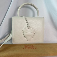 LOEWE barcelona 2 way shoulder bag 白色手提包 側背包