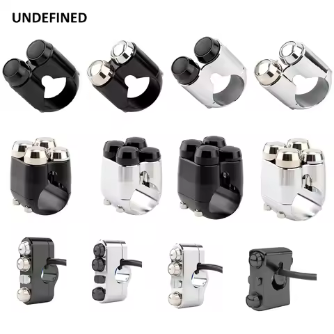 2-3-4 Button Cafe Racer Vintage 7/8" or 1" 22mm 25mm Handlebar Control Switch Turn Light Beam Horn S