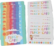 dohobby 100 PCS Punch Cards, Incentive Behavior Chart, Loyalty Reward Card for Business, Home, 3.5 x