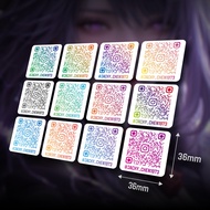 Xiii _ Ig FB LINE YT Tik Tok Ordering Brand QR Code Matte Waterproof Sticker (Please Note The Accoun