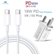 KAXOE USB Type C to USB Type C Cable 60W PD Fast Quick Charge 4.0 USB-C Cable PD 20W Charger Adapter