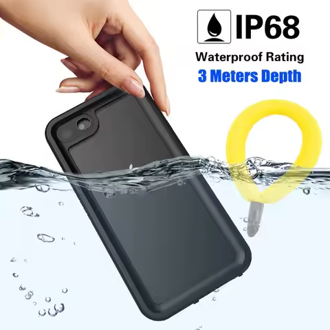 Full Sealed IP68 Waterproof Case for Apple iPhone SE3, SE2, 7, 8 Plus, Underwater Diving, Outdoor Sp