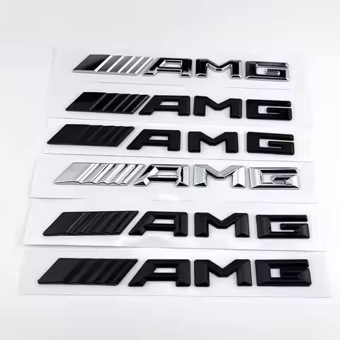 AMG Logo Car Trunk Badge Stickers For Mercedes Benz AMG GLC GLE W204 W205 W203 W211 W212 W213 W206 W