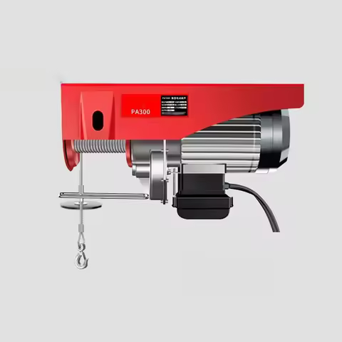 PA300 Household Miniature Electric Hoist Crane 220V/650W Portable Remote Control Jack With Wire Flat