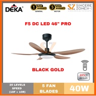 DEKA F5DC LED PRO 46" CEILING FAN /  DC MOTOR / 10 SPEED FORWARD + 10 REVERSE / REMOTE CONTROL / TIM