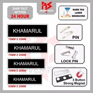 Name Tag Pin, Lock Pin, Magnet, Tag Nama Sekolah Tag Nama Guru Tag Nama kakitangan Kerajaan Pengawai