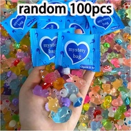 random 100pcs Cute Luminous Mini Animal Mystery Bag 3D Squishy Resin Figurines Blind Box for Adults 