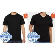 Kentucky Plain Black V-NECK and Round Neck T-SHIRT (6pcs per pack) V Neck T Shirt Man