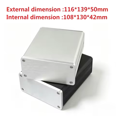 1205 Black Full Aluminum Audio Amplifier Enclosure/ Mini AMP Case/ Preamp Box/ PSU Chassis 139*116*5