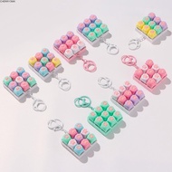 CHERRY3WK Fidget Keychain, Cat's  Shape 9Keys Keyboard Clicker Toy, Relaxing Keycap Keys Button DIY 