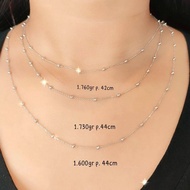 PUTIH 375% white gold jedar necklace