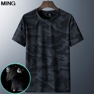 MING Quick Dry Fashion T Shirt Men'S 2024 Short Sleeves Summer Casual Black Green OverSize 6XL 7XL Top Tees GYM Tshirt Clothes