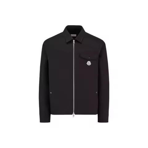 Moncler Shirts Men's Black Lapel Moderate Other