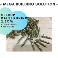 Skrup / Sekrup Kalsi, Skrup Kuning GRC, 1,9 cm - 4,5 cm - PER DUS TERPERCAYA