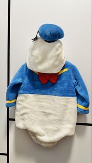 （全新 只洗過 包SF櫃）Disney baby BB 嬰兒 幼兒 Donald Duck 迪士尼 唐老鴨 毛毛 毛絨 紅色 煲呔 造型衫 cosplay 連 帽 家庭照 造型照