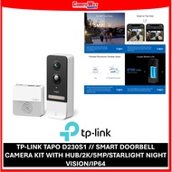 TP-LINK TAPO D230S1 // SMART DOORBELL CAMERA KIT WITH HUB/2K/5MP/STARLIGHT NIGHT VISION/IP64