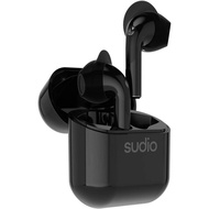 Sudio Nio True Wireless Earbuds - Open-fit, Splash Proof IPX4, Environment Noise Cancelling, Built-in Microphone, 20h Battery Time, Android, iOS (Black)